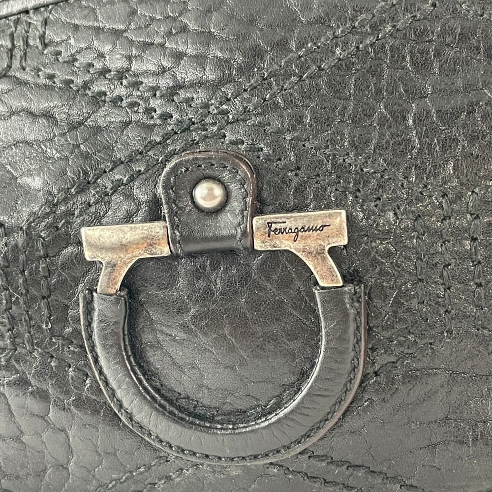 Salvatore Ferragamo Black Leather Handbag - Picture 5 of 16